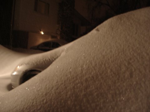 Mon auto cach par la neige