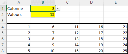 Excel - Validation - Deux listes - données de base