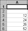 A3:12, A4:24, A5:26, A6:52