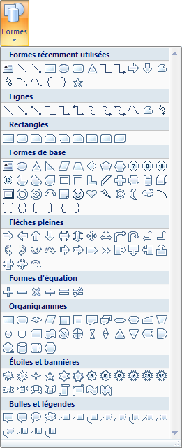 Insertion de formes