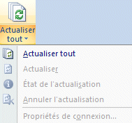 Excel 2007:Donnée-Actualiser