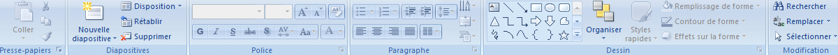 Powerpoint 2007 : Acceuil