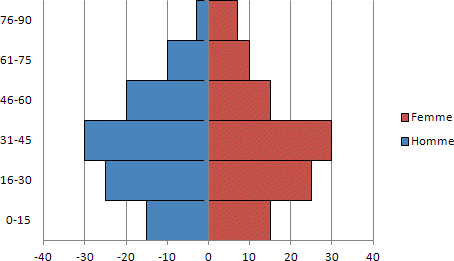 Excel 2007/2010 Graphique de type Pyramide d'&acirc;ge compl&eacute;t&eacute;