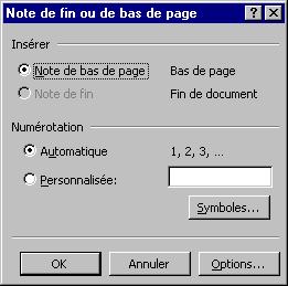 fenêtre notes