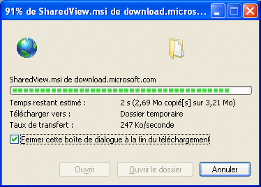Installation de Microsoft SharedView