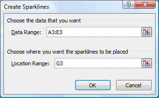 Excel 2010 - Insertion Sparklines