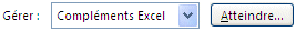 Gérer complément Excel