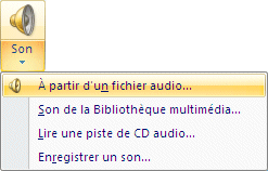 powerpoint 2007 - Insertion fichier audio