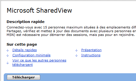 Téléchargement du module Microsoft SharedView