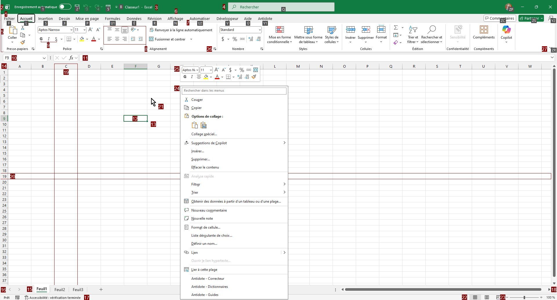 Excel - environnement