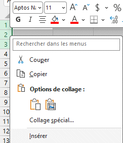 Nouvelle ligne insérée