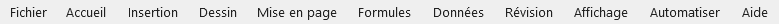 Liste des onglets de base