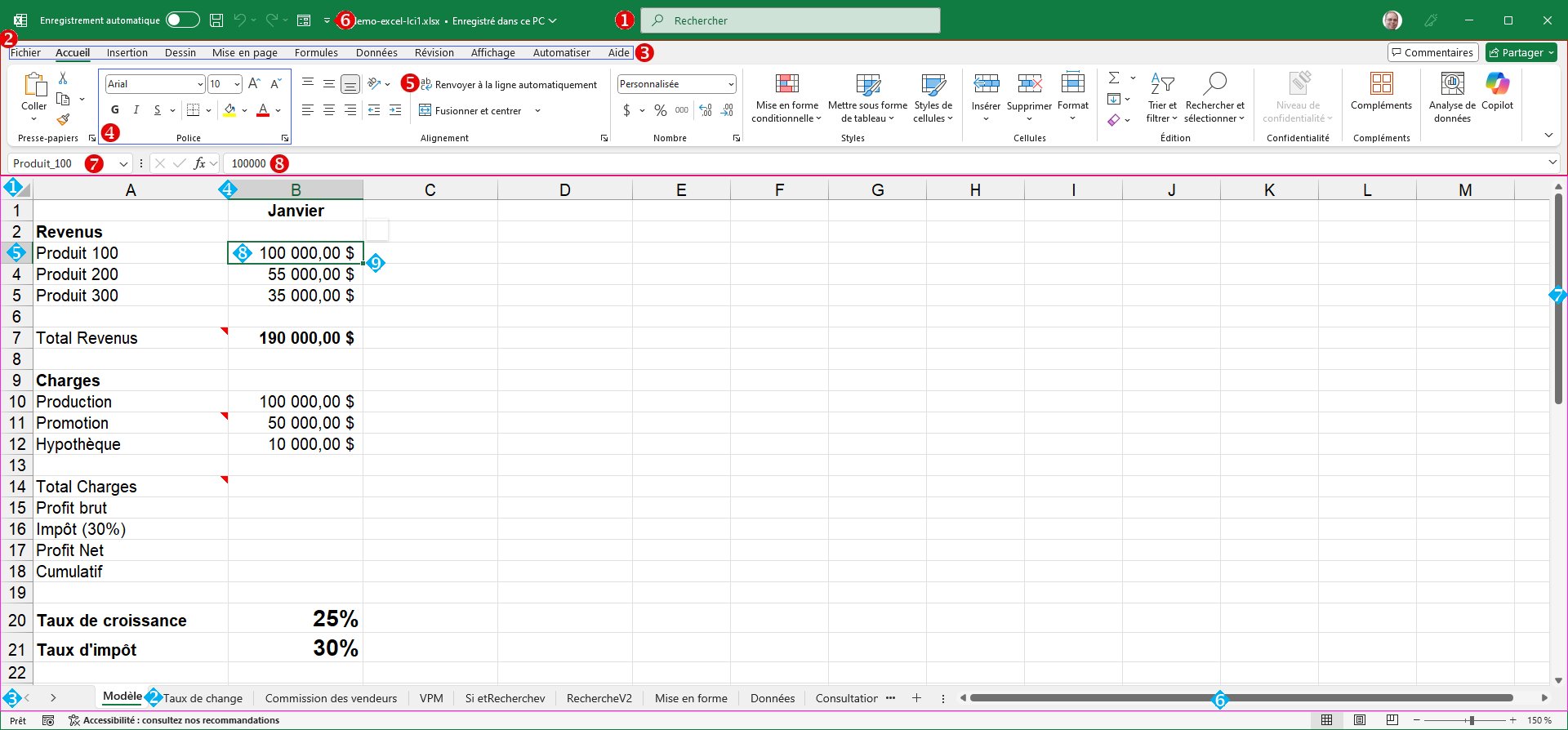 Environnement Excel 365