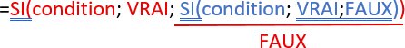 Formule SI avec SI imbriqué