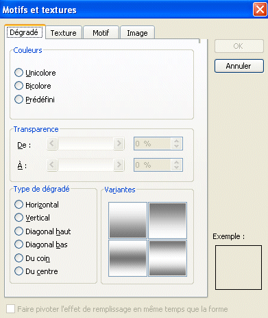 word 2003:format-motifd et textures