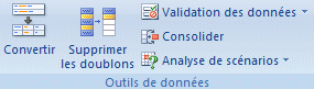 Excel 2007:Donnée- Outils de données