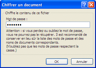 Office 2007 : Chiffrer le document