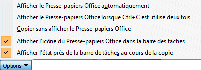 Word 2007: Accueil-option presse-papier