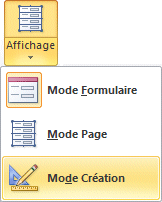 Access 2010 - formulaire - Affichage mode création